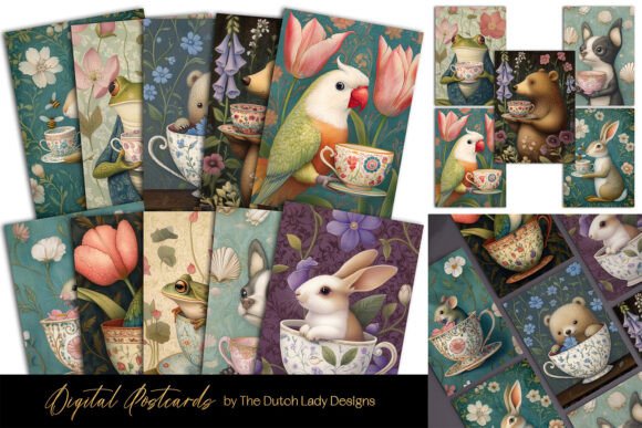 Animal Tea Time: A Charming Art Print Collection