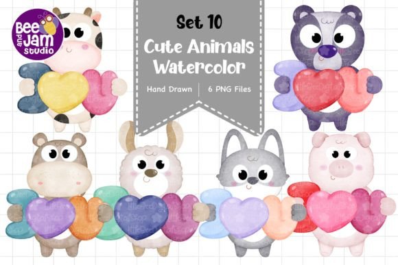 Bring Whimsy to Your Projects with Cute Watercolor Animal Designs