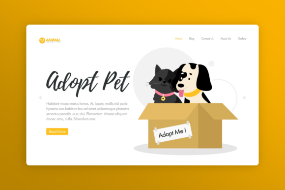 Bringing Warmth to Digital Spaces: The Website Illustration-Animal-Adopt-Pet Package