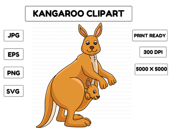Charming Kangaroo Clipart: Elevate Your Creative Projects