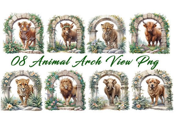 Creative Applications for the Animal Arch View Clipart Bundle