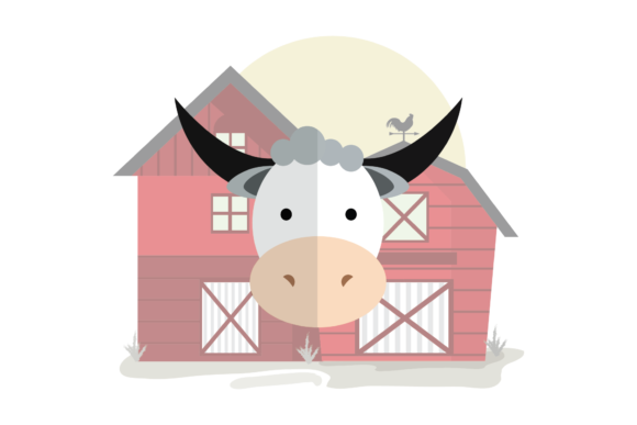 Cute Animal Head - Cow: A Design Asset for Whimsical Branding