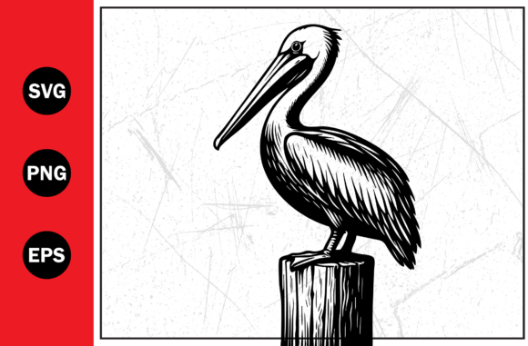 Pelican Perched Silhouette Animal Svg: A Designer's Asset