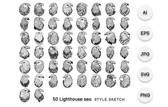 Understanding the Eagle Animal Element Black Vector Collection
