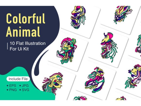 Unleashing Energy: The Vibrant Colorful Animal Abstract Aesthetic